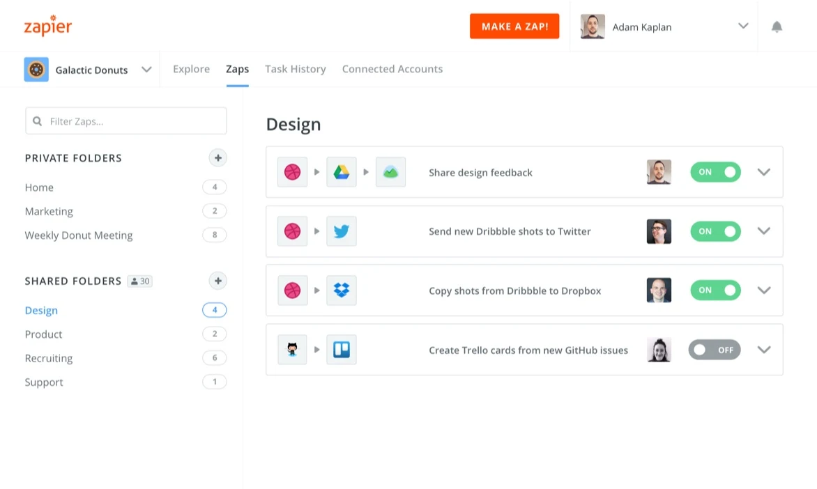 Zapier UI