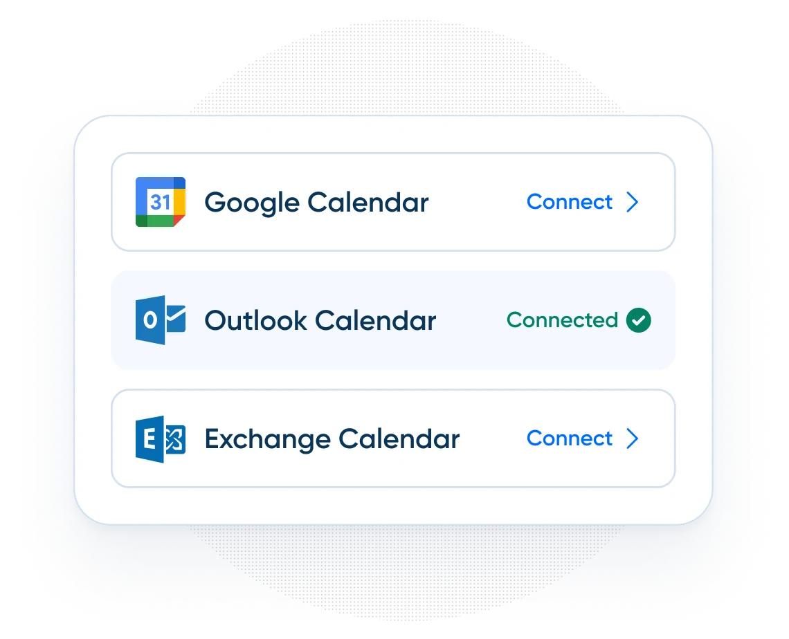 Integrate with all of the most popular calendars