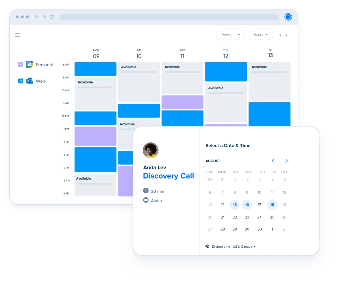 Instantly check availability across multiple calendars