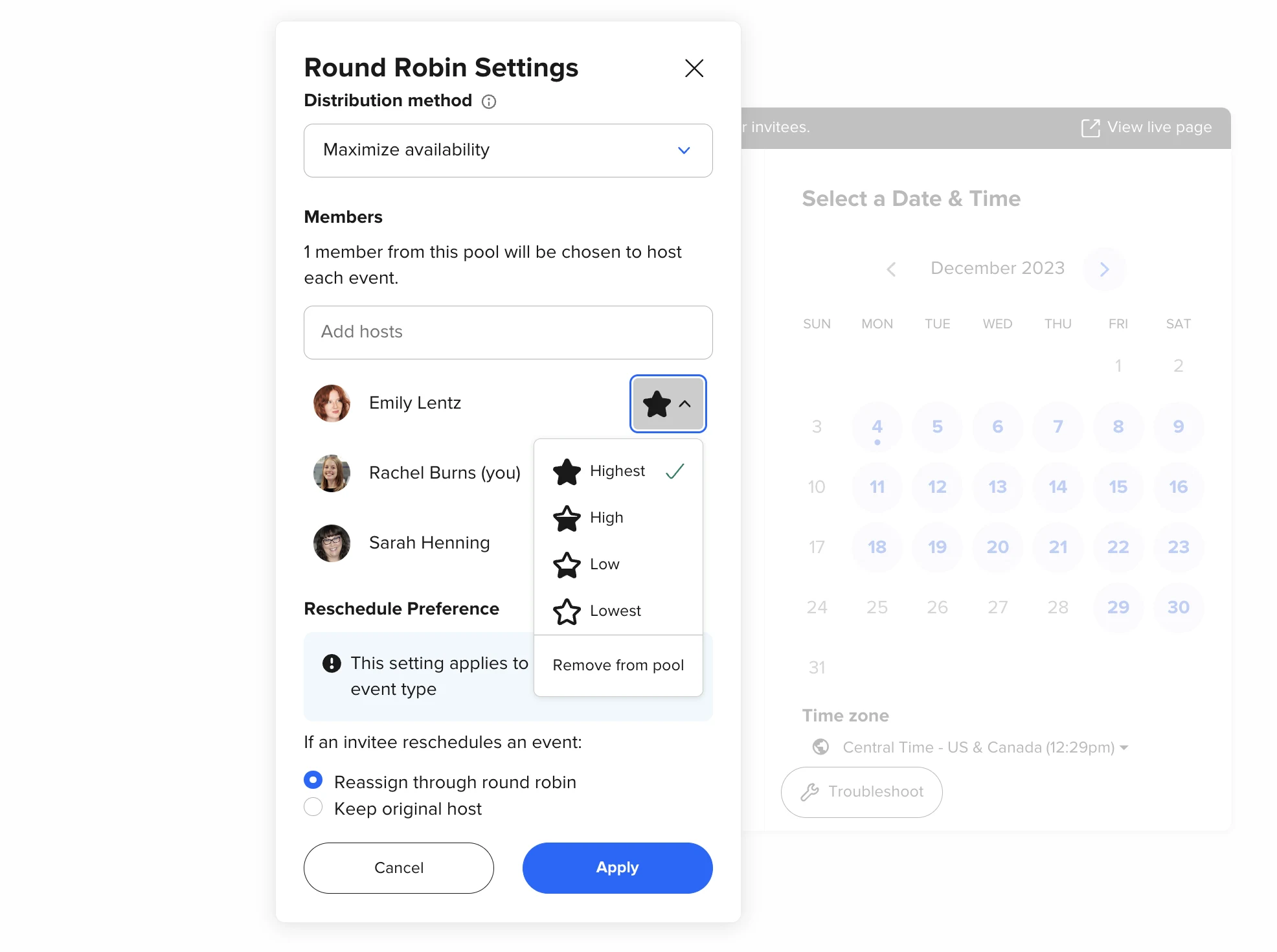 Round robin scheduling - priority assignment