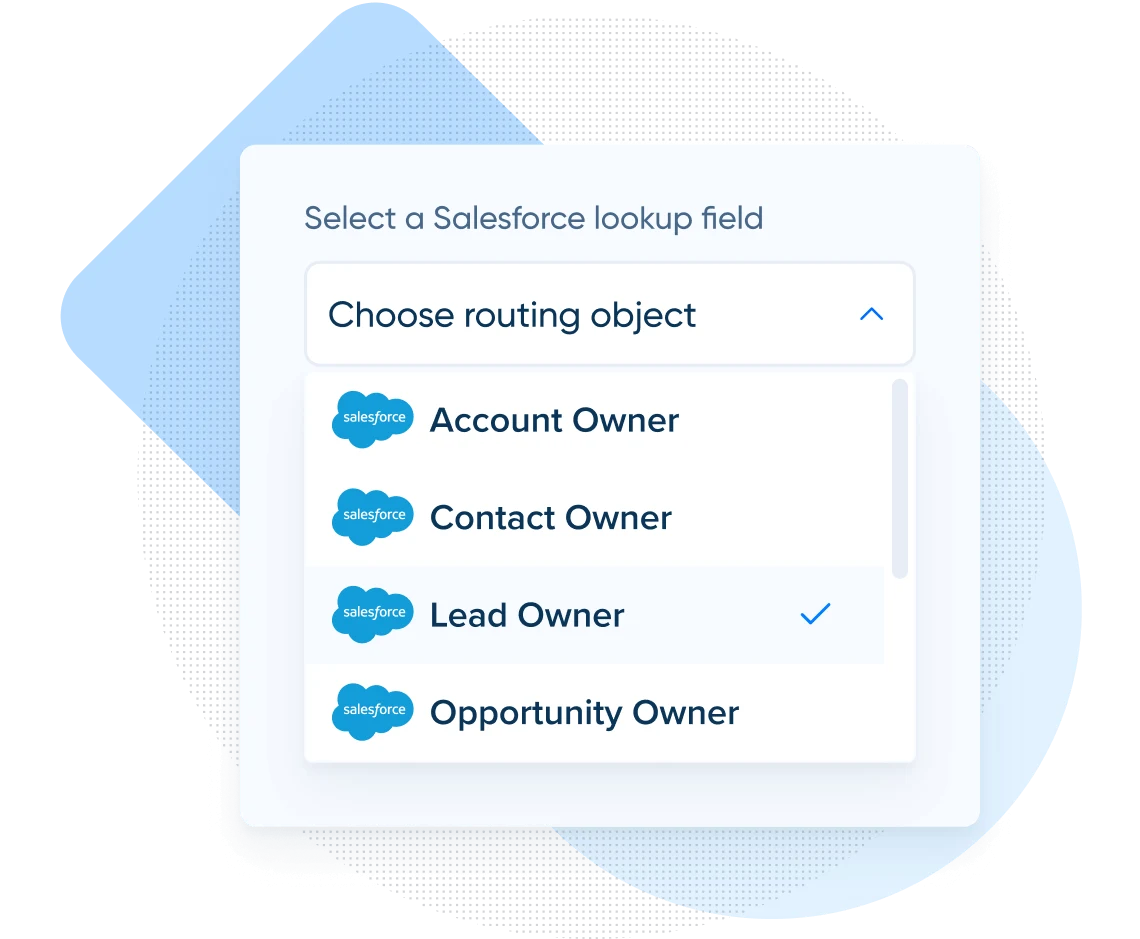 Route with Salesforce or HubSpot lookup