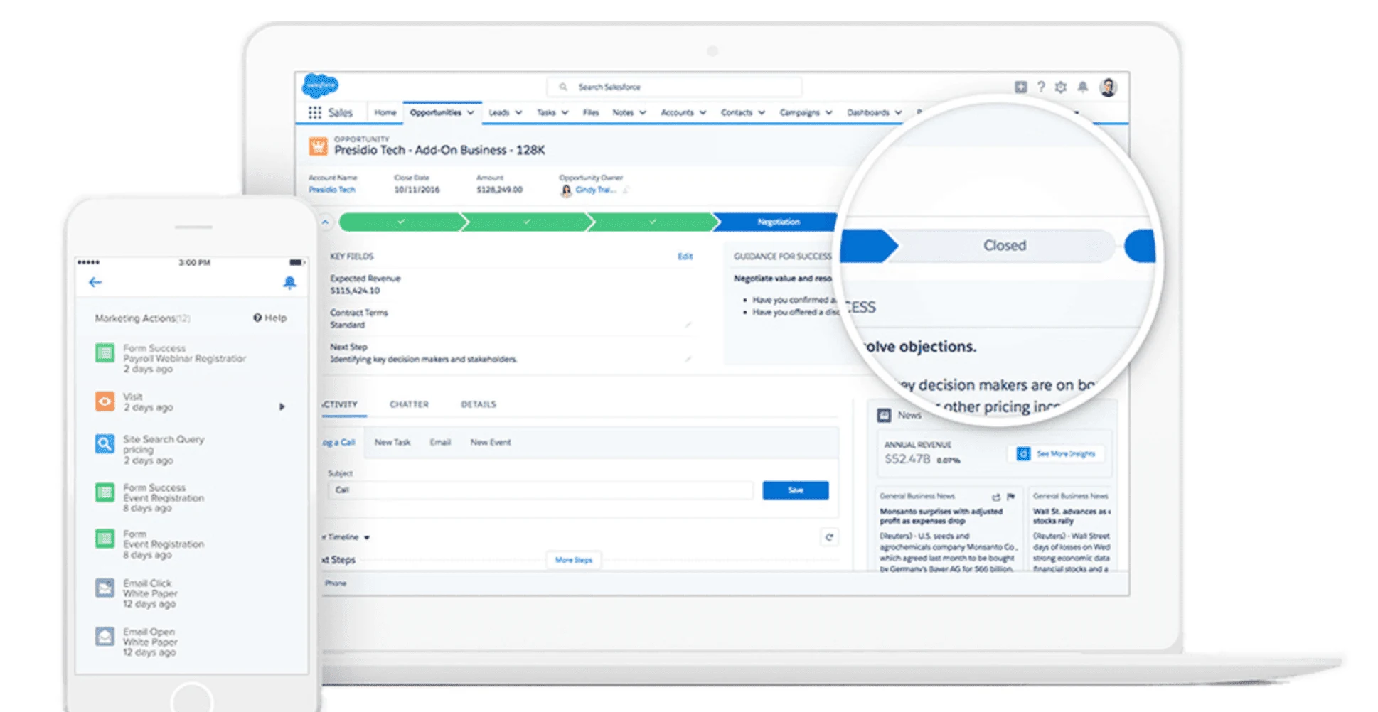 Salesforce Sales Cloud users see an average 29 increase in productivity thanks to the CRM and features like account and contact management, a mobile app, and process automation.